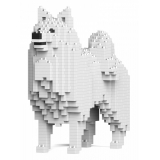 Jekca - Japanese Spitz 01 - Big - Lego - Scultura - Costruzione - 4D - Animali di Mattoncini - Toys