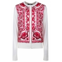 Dolce & Gabbana - Cardigan Fucsia Stampa Maiolica - Dolce & Gabbana Exclusive Luxury Collection