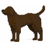 Jekca - Labrador Retriever 01-M05 - Big - Lego - Sculpture - Construction - 4D - Brick Animals - Toys