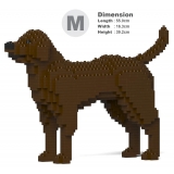 Jekca - Labrador Retriever 01-M05 - Big - Lego - Sculpture - Construction - 4D - Brick Animals - Toys