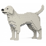 Jekca - Labrador Retriever 01-M06 - Big - Lego - Sculpture - Construction - 4D - Brick Animals - Toys