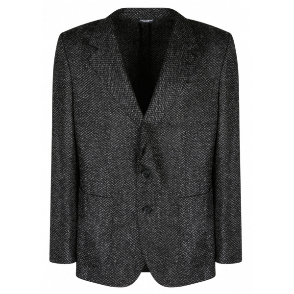 Dolce & Gabbana - Black and Grey Bouclé Blazer - Dolce & Gabbana Exclusive Luxury Collection