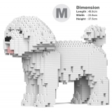 Jekca - Maltese 01 - Big - Lego - Sculpture - Construction - 4D - Brick Animals - Toys