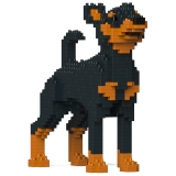 Jekca - Miniature Pinscher 01-M01 - Big - Lego - Sculpture - Construction - 4D - Brick Animals - Toys