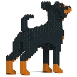 Jekca - Miniature Pinscher 01-M01 - Big - Lego - Sculpture - Construction - 4D - Brick Animals - Toys