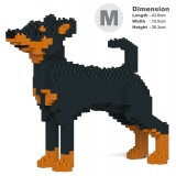 Jekca - Miniature Pinscher 01-M01 - Big - Lego - Sculpture - Construction - 4D - Brick Animals - Toys