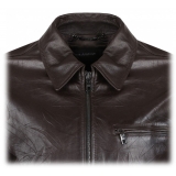 Dolce & Gabbana - Brown Leather Jacket - Dolce & Gabbana Exclusive Luxury Collection