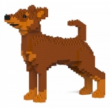 Jekca - Miniature Pinscher 01-M02 - Big - Lego - Sculpture - Construction - 4D - Brick Animals - Toys