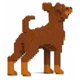 Jekca - Miniature Pinscher 01-M02 - Big - Lego - Sculpture - Construction - 4D - Brick Animals - Toys