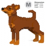 Jekca - Miniature Pinscher 01-M02 - Big - Lego - Sculpture - Construction - 4D - Brick Animals - Toys