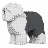 Jekca - Old English Sheepdog 01-M02 - Big - Lego - Sculpture - Construction - 4D - Brick Animals - Toys