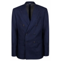 Dolce & Gabbana - Blue Wool Double-Breasted Blazer - Dolce & Gabbana Exclusive Luxury Collection