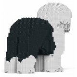 Jekca - Old English Sheepdog 01-M01 - Big - Lego - Sculpture - Construction - 4D - Brick Animals - Toys