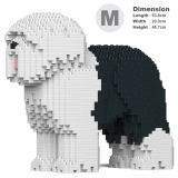 Jekca - Old English Sheepdog 01-M01 - Big - Lego - Scultura - Costruzione - 4D - Animali di Mattoncini - Toys