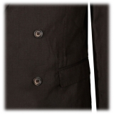 Dolce & Gabbana - Brown Linen Double Breasted Blazer - Dolce & Gabbana Exclusive Luxury Collection