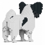 Jekca - Papillon Dog 01-M01 - Big - Lego - Sculpture - Construction - 4D - Brick Animals - Toys