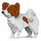 Jekca - Papillon Dog 01-M02 - Big - Lego - Sculpture - Construction - 4D - Brick Animals - Toys