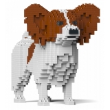 Jekca - Papillon Dog 01-M02 - Big - Lego - Scultura - Costruzione - 4D - Animali di Mattoncini - Toys