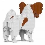 Jekca - Papillon Dog 01-M02 - Big - Lego - Sculpture - Construction - 4D - Brick Animals - Toys