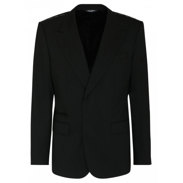 Dolce & Gabbana - Black Single Breasted Blazer - Dolce & Gabbana Exclusive Luxury Collection