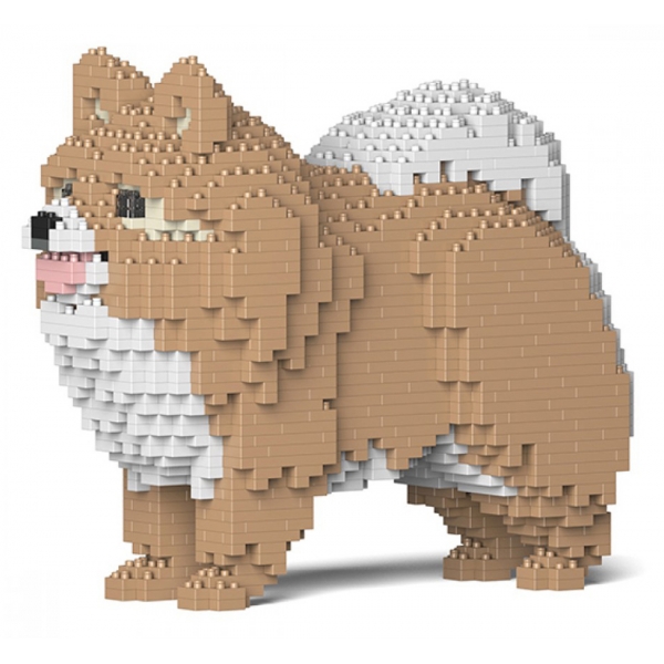 Jekca - Pomeranian 02-M01 - Big - Lego - Sculpture - Construction - 4D - Brick Animals - Toys