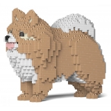 Jekca - Pomeranian 02-M01 - Big - Lego - Sculpture - Construction - 4D - Brick Animals - Toys