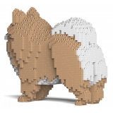 Jekca - Pomeranian 02-M01 - Big - Lego - Sculpture - Construction - 4D - Brick Animals - Toys