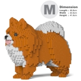 Jekca - Pomeranian 02-M05 - Big - Lego - Sculpture - Construction - 4D - Brick Animals - Toys