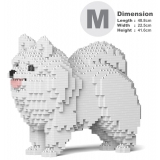 Jekca - Pomeranian 02-M02 - Big - Lego - Sculpture - Construction - 4D - Brick Animals - Toys