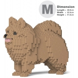 Jekca - Pomeranian 02-M04 - Big - Lego - Sculpture - Construction - 4D - Brick Animals - Toys