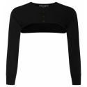 Dolce & Gabbana - Cardigan Corto Elasticizzato Nero - Dolce & Gabbana Exclusive Luxury Collection