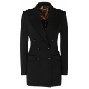 Dolce & Gabbana - Blazer Su Misura in Jersey di Viscosa Elasticizzato Nero - Dolce & Gabbana Exclusive Luxury Collection