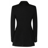 Dolce & Gabbana - Blazer Su Misura in Jersey di Viscosa Elasticizzato Nero - Dolce & Gabbana Exclusive Luxury Collection