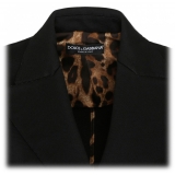 Dolce & Gabbana - Blazer Su Misura in Jersey di Viscosa Elasticizzato Nero - Dolce & Gabbana Exclusive Luxury Collection