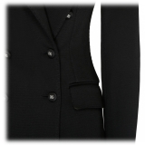 Dolce & Gabbana - Blazer Su Misura in Jersey di Viscosa Elasticizzato Nero - Dolce & Gabbana Exclusive Luxury Collection