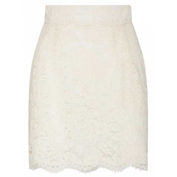 Dolce & Gabbana - White Floral Lace Miniskirt - Dolce & Gabbana Exclusive Luxury Collection