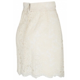 Dolce & Gabbana - White Floral Lace Miniskirt - Dolce & Gabbana Exclusive Luxury Collection