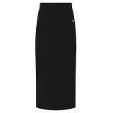 Dolce & Gabbana - Black Stretch Design Pencil Midi Skirt - Dolce & Gabbana Exclusive Luxury Collection