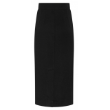 Dolce & Gabbana - Black Stretch Design Pencil Midi Skirt - Dolce & Gabbana Exclusive Luxury Collection