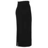 Dolce & Gabbana - Black Stretch Design Pencil Midi Skirt - Dolce & Gabbana Exclusive Luxury Collection