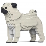 Jekca - Pug 01-M03 - Big - Lego - Sculpture - Construction - 4D - Brick Animals - Toys