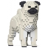 Jekca - Pug 01-M03 - Big - Lego - Sculpture - Construction - 4D - Brick Animals - Toys