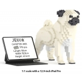 Jekca - Pug 01-M03 - Big - Lego - Sculpture - Construction - 4D - Brick Animals - Toys