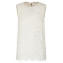 Dolce & Gabbana - Top Bianco Semi Trasparente - Dolce & Gabbana Exclusive Luxury Collection