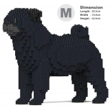 Jekca - Pug 01-M02 - Big - Lego - Sculpture - Construction - 4D - Brick Animals - Toys