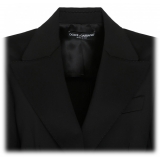 Dolce & Gabbana - Blazer su Misura in Jersey Elasticizzato Nero - Dolce & Gabbana Exclusive Luxury Collection