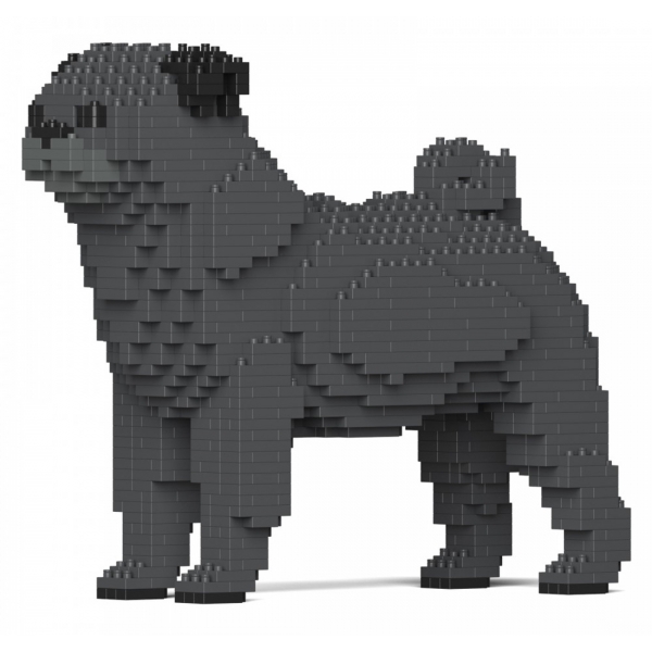 Jekca - Pug 01-M04 - Big - Lego - Sculpture - Construction - 4D - Brick Animals - Toys