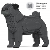 Jekca - Pug 01-M04 - Big - Lego - Sculpture - Construction - 4D - Brick Animals - Toys