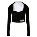 Dolce & Gabbana - Black and White Cotton Bustier Shirt - Dolce & Gabbana Exclusive Luxury Collection