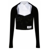 Dolce & Gabbana - Camicia Bustier in Cotone Bianco e Nero - Dolce & Gabbana Exclusive Luxury Collection